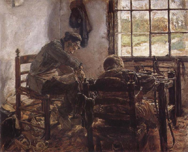 Max Liebermann Cobbler-s Workshop oil painting picture